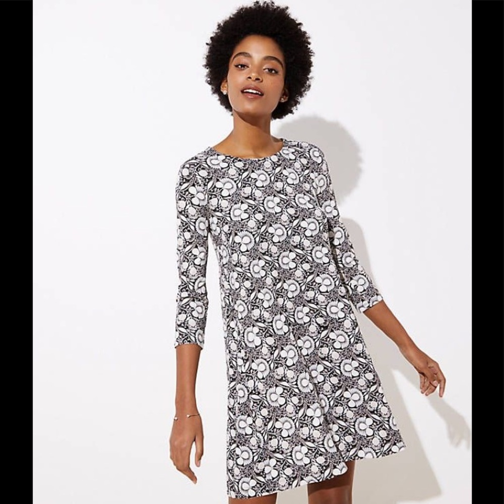 Loft patterned swing dress